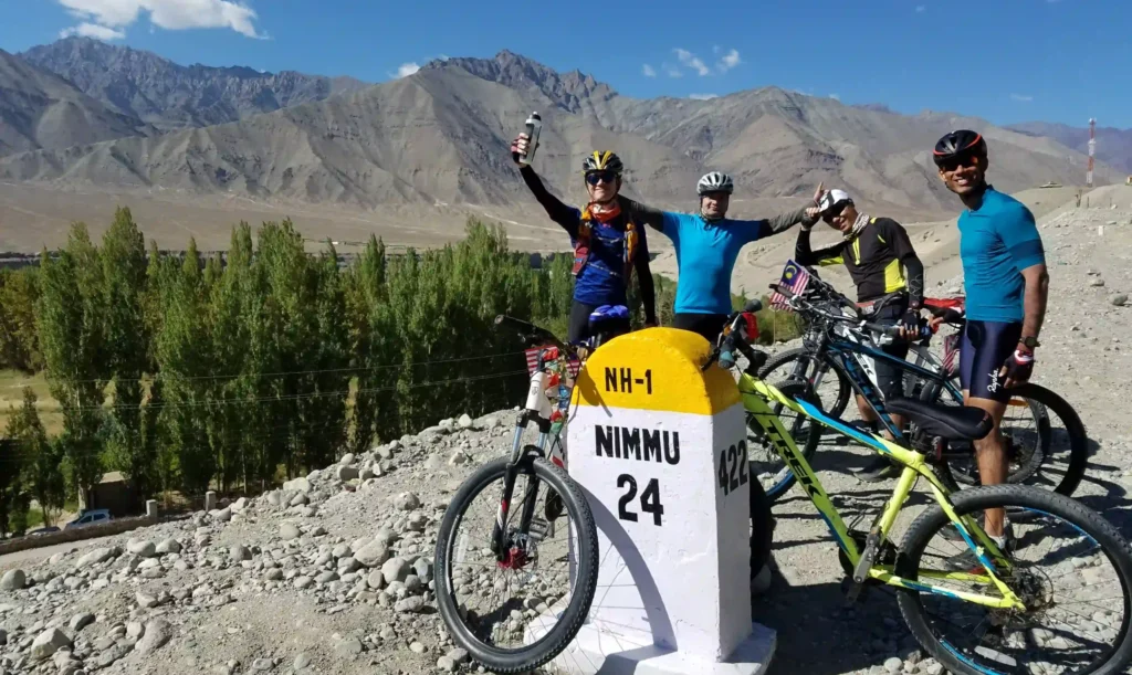 Ladakh cycling tour, Lamayuru, Nubra valley, India, exploring high Himalayan passes with Himalayan Nature Escapes.